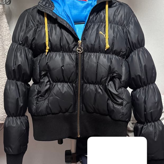 퓨마 빈티지 여성 숏패딩 