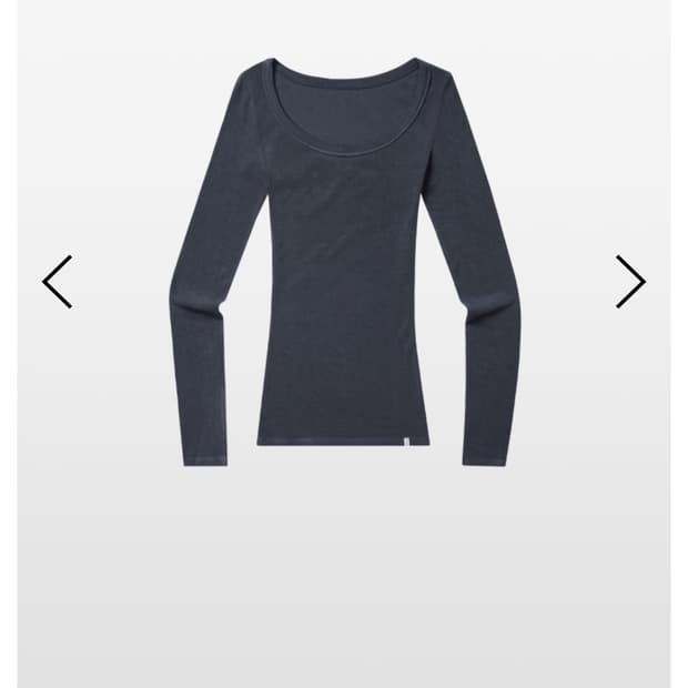 새상품)킴즈서울 SCOOP NECK LONG SLEEVE 블루차콜