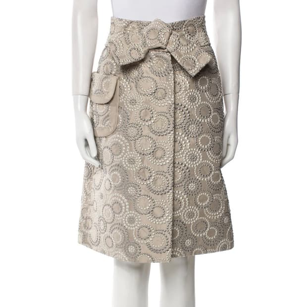 마크제이콥스 빈티지 트위드 사다리꼴주름 스커트 치마