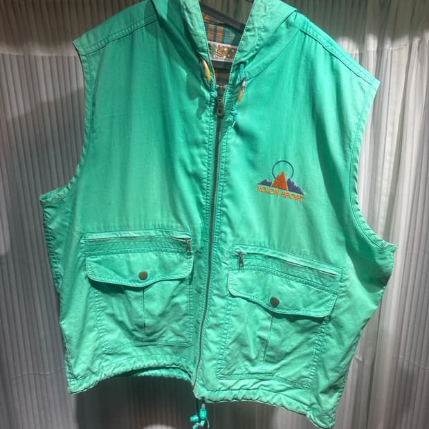 90s 코오롱 스포츠 후드 베스트 L