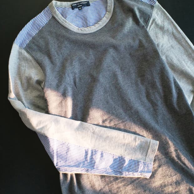 꼼데가르송 옴므 체크 롱슬리브