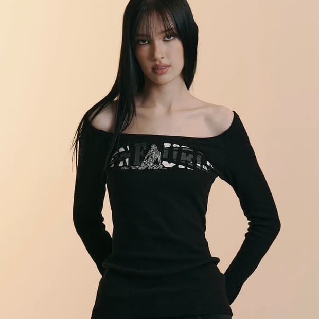 플리즈노팔로우 줄스 롱슬리브 탑 블랙 Jules Long Sleeve 