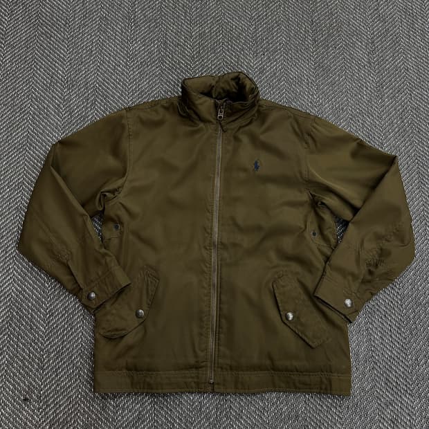 폴로 봄버 자켓 카키브라운