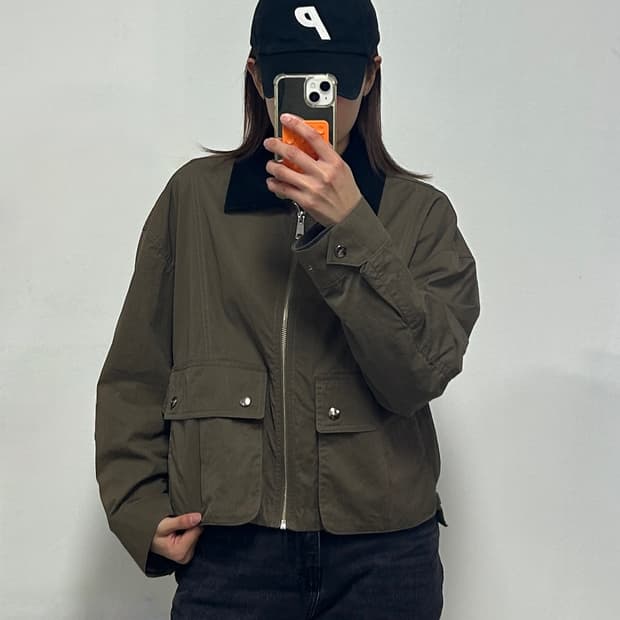 보브 코듀로이 카라 빅포켓 자켓 