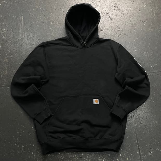 100 칼하트 사이드 레터링 후드티