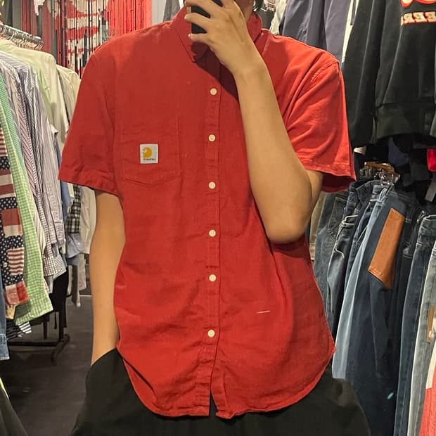 [IM] carhartt 칼하트 레드 반팔셔츠