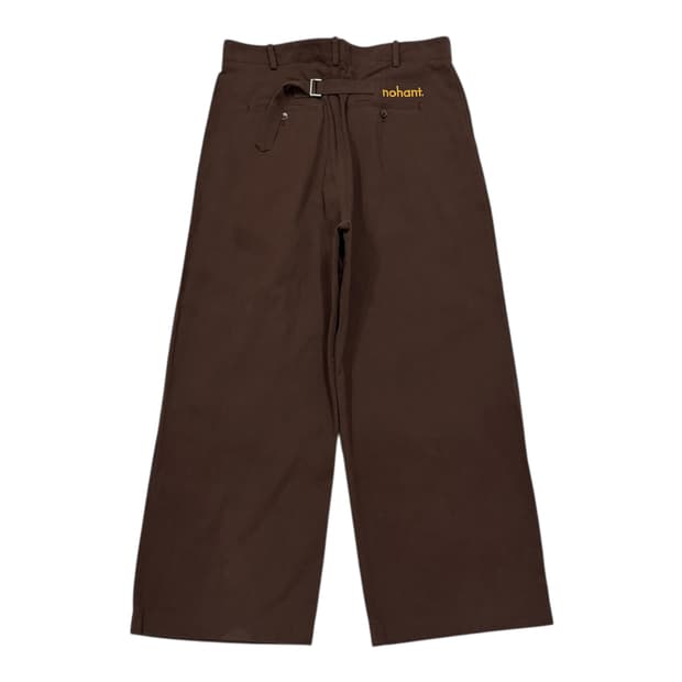 NOHANT 노앙 디테일 브라운 코튼 팬츠 바지 브라운 32