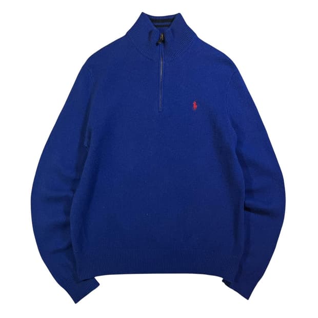 폴로 랄프로렌 울 반집업 니트
