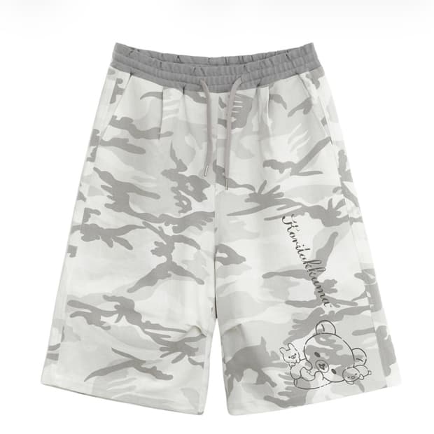 허그유어스킨 코리락쿠마 버뮤다팬츠 핑크