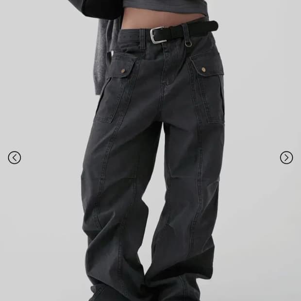 어텀 카고 워크 팬츠 차콜