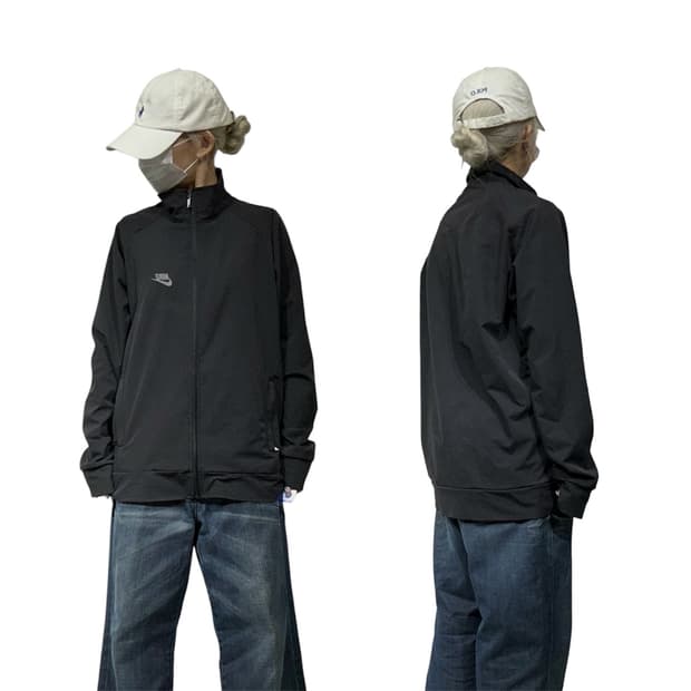 나이키 블랙 바람막이 트랙 자켓 XXL