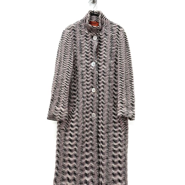 미쏘니 웨이브 니트 롱코트