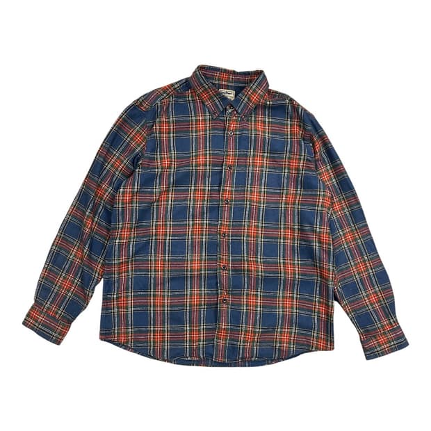L) 엘엘빈 L.L.Bean 네이비 레드 타탄체크 플란넬 셔츠남방