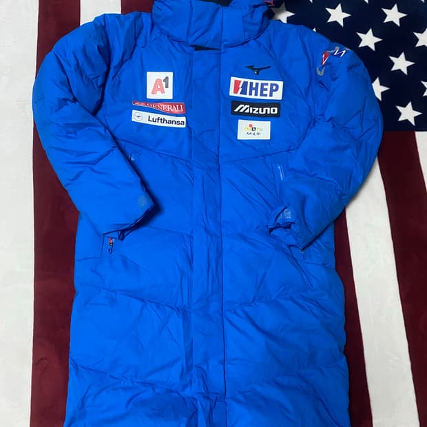 미즈노 크로스키 구스다운 롱패딩