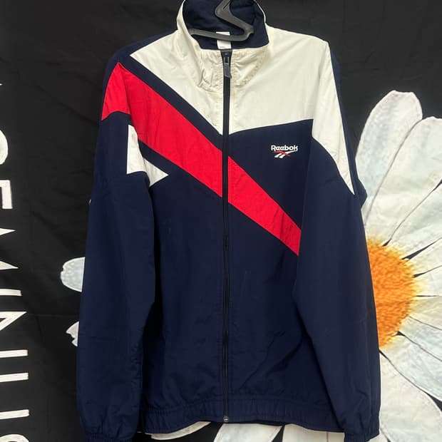 리복 올드스쿨st 네이비 바람막이 XL105