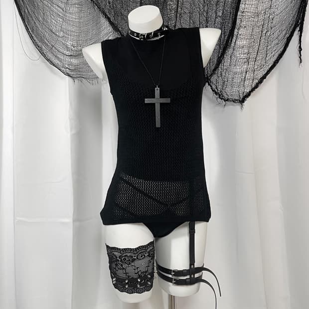 mask knit sleeveless
