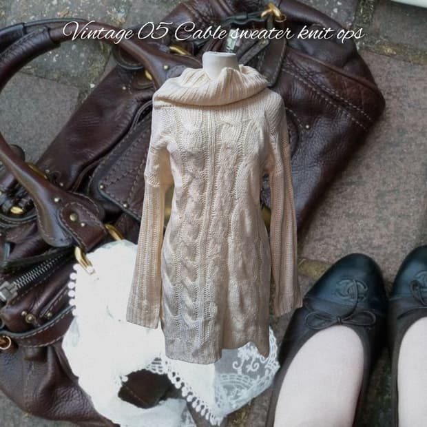 Vintage 05 Cable sweater knit ops