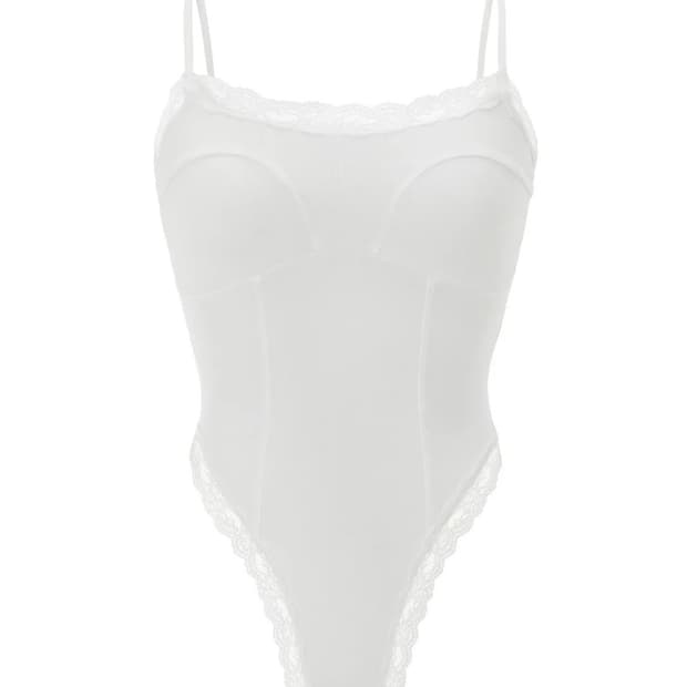 새상품) 쓰리타임즈 화이트 s 에블린 레이스 탑