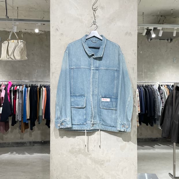 솔리드 옴므 21S/S 연청 히든 버튼 데님 자켓