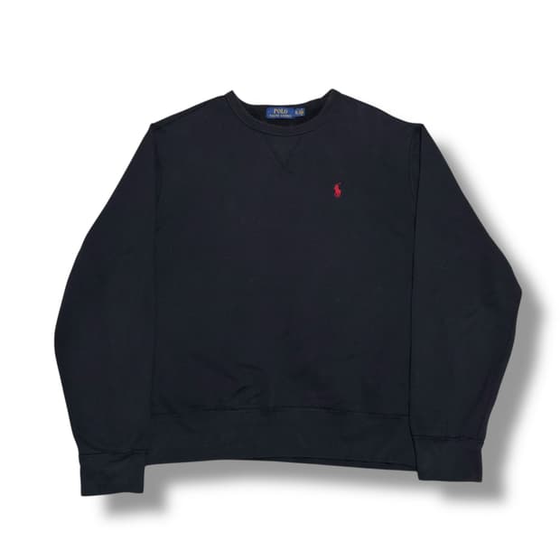 Polo Ralph Lauren 블랙 기모 맨투맨