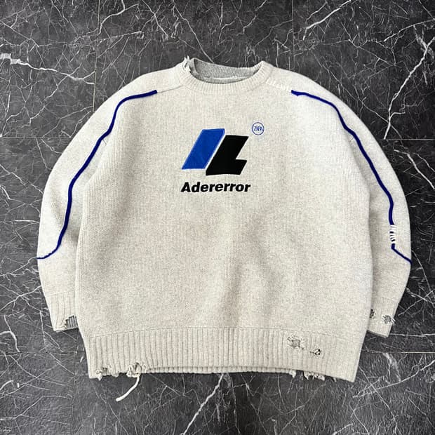 자라 X 아더에러 오버사이즈 니트 스웨터 그레이
