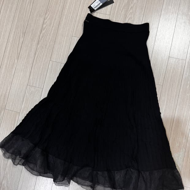 44 55 텍달린 새상품 미샤 정가50만 니트 레이스 스커트 치마 마인