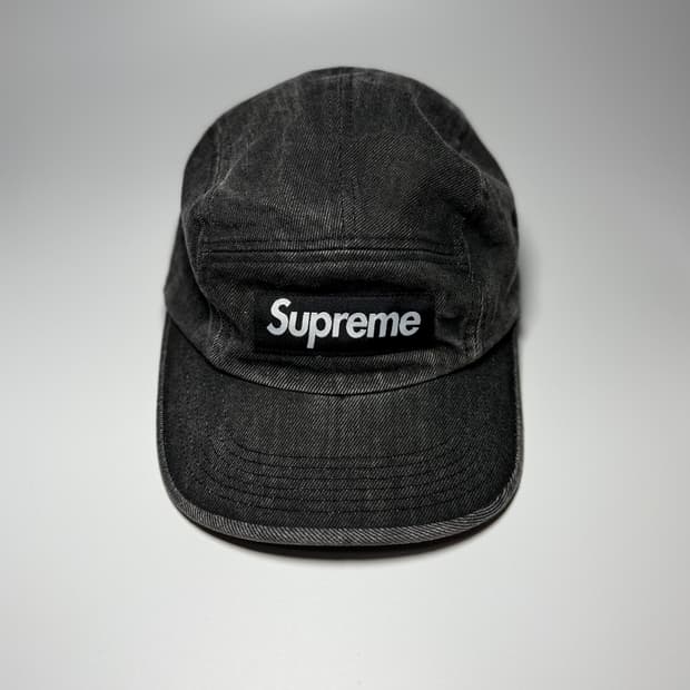 슈프림 블랙 데님 캠프캡