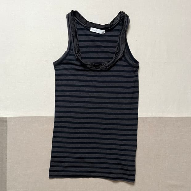사카이 스트라이프 큐프라넥 슬리브리스 sacai 탱크탑