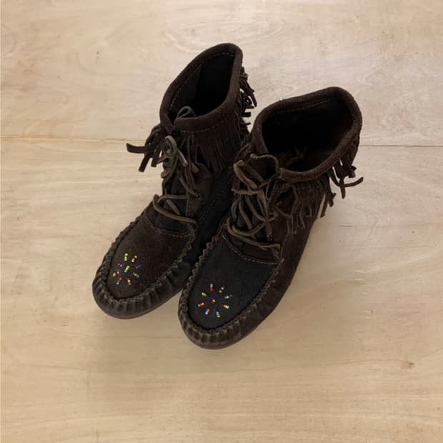 VTG suede fringe boots 빈티지 프린지 부츠