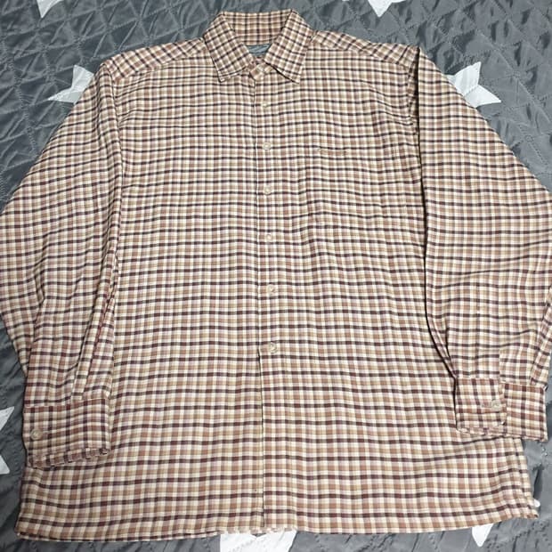 크로커다일 빈티지 깅엄체크 긴팔셔츠 (M)