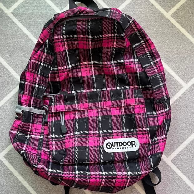 아웃도어프로덕츠 핑크 체크 백팩