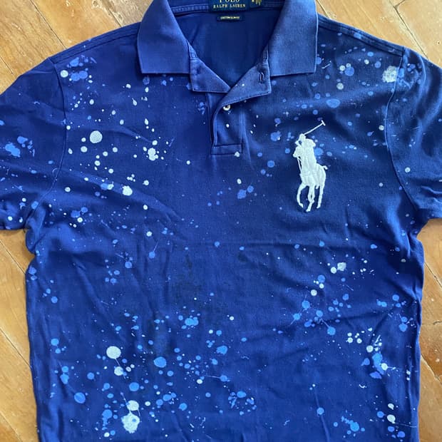 폴로 랄프로렌 커스텀 슬림핏 블루 프린팅 M (100)