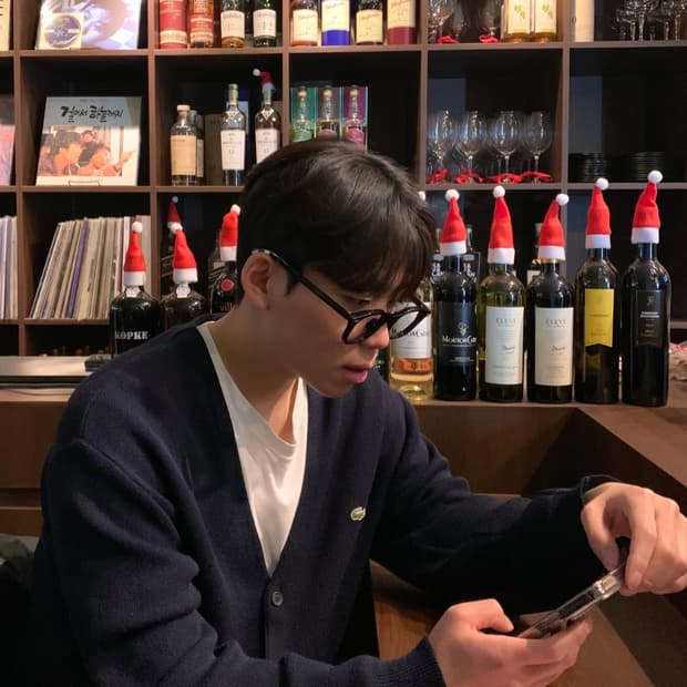 라코스테 빈티지 네이비가디건