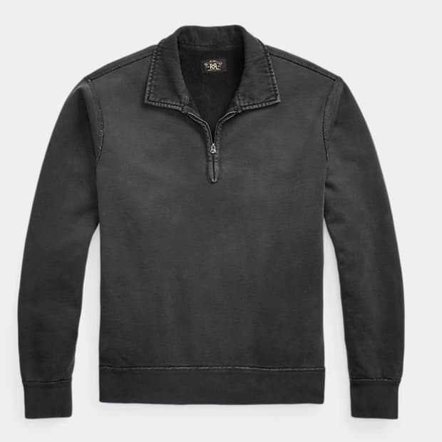 더블알엘 프렌치테리 쿼터 집업 풀오버