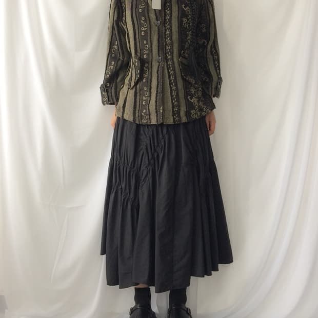 pattern mixed jacket