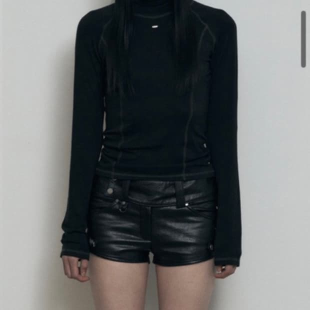 보헤미안서울 hairy wool turtleneck tee 