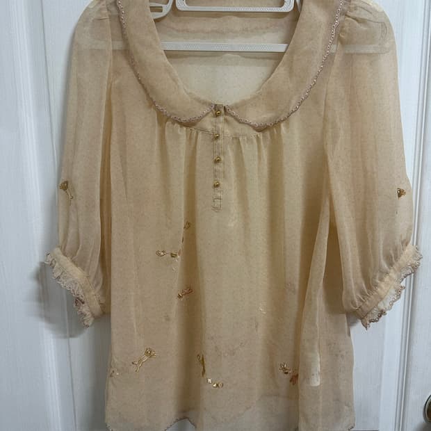 Franche lippee 서커스 자수 블라우스