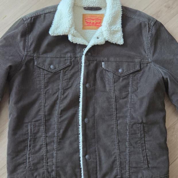 리바이스 양털 자켓 브라운