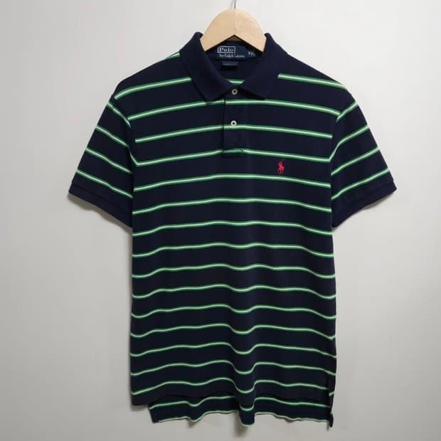 100 POLO 폴로 랄프로렌 반팔 카라티 스트라이프