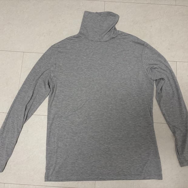 [3] 폴리테루 터틀넥 슬리브 멜란지 그레이