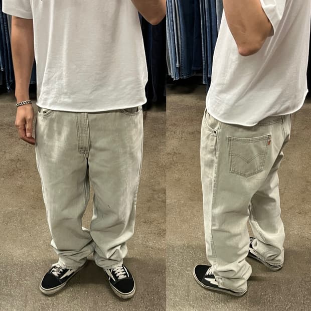 90s USA Levis550 베이지 컬러진 (36”)
