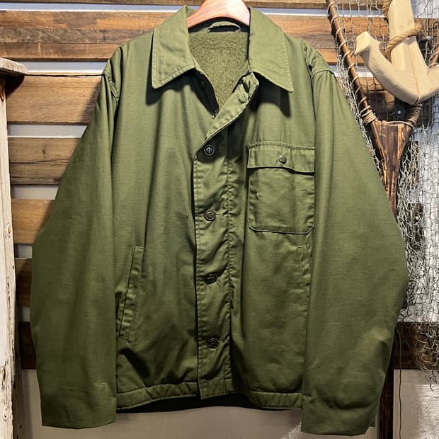[L]80's 오리지널 U.S NAVY 미 해군 TYPE A-2 덱자켓