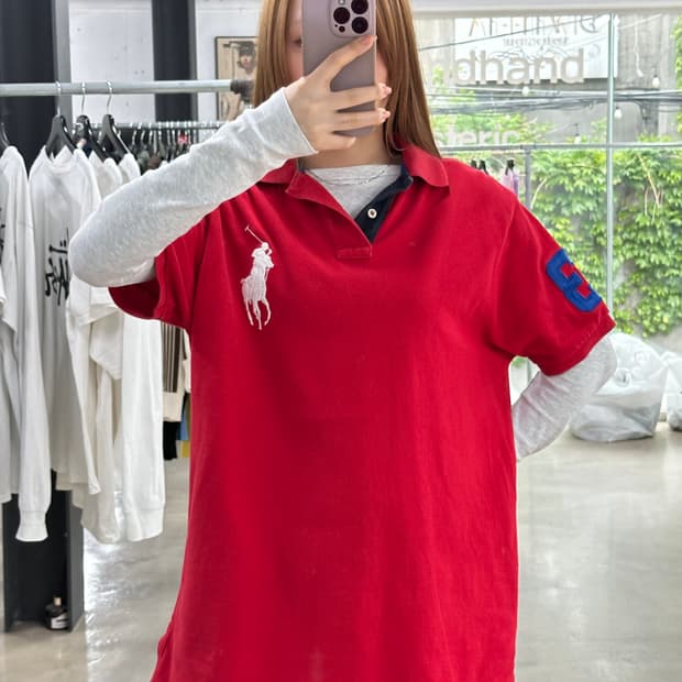 폴로랄프로렌 빅포니 넘버링 PK반팔티 레드