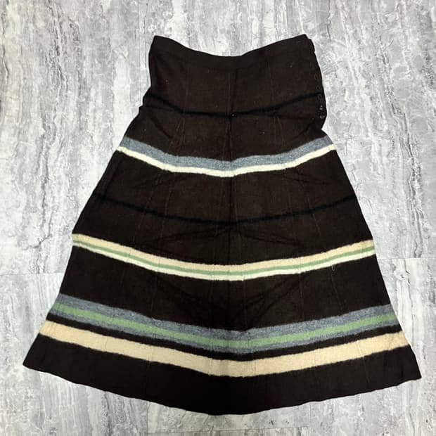 일본빈티지 Coeurblanc 할메카지모리걸 스트라이프 니트미디스커트