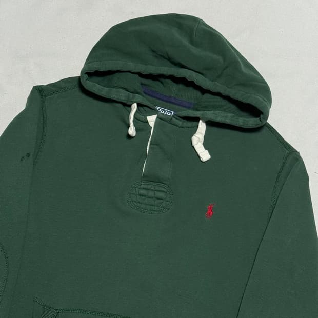 M 폴로랄프로렌 넥버튼 그린 후디