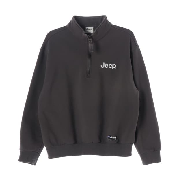 Jeep 자수 로고 루즈핏 반집업 맨투맨 L