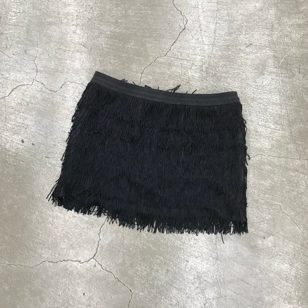 Fringe banding skirt pants