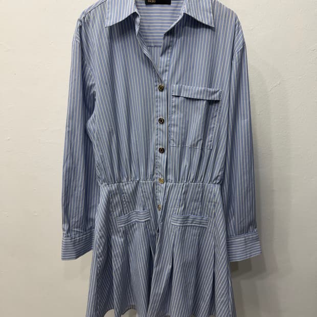 정품) maje 마쥬 스트라이프 셔츠 원피스 40