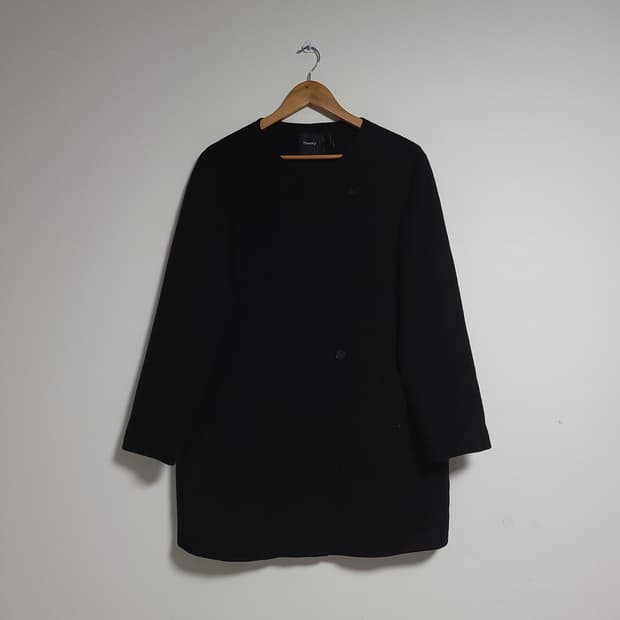 (L) Theory 띠어리 블랙 여성용 울 코트