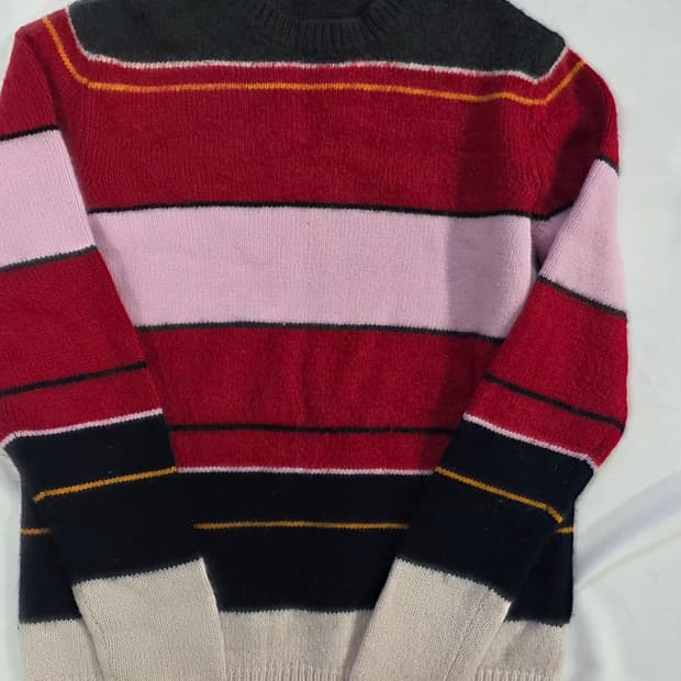 [Raf Simons] 라프시몬스 스트라이프 모헤어 컬러블럭 스웨터